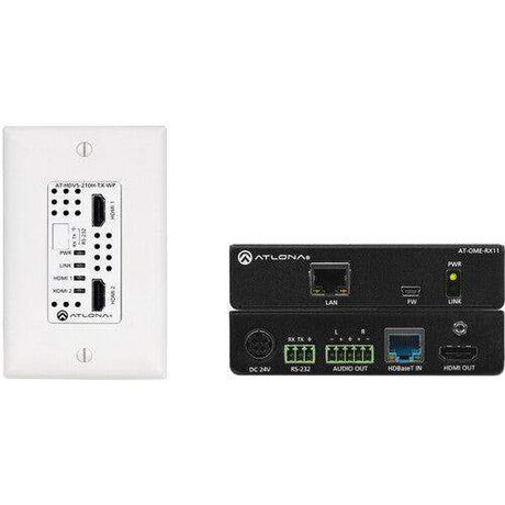Atlona 2x1 HDMI HDBaseT Wall Transmitter with 4K receiver Kit - AT-HDVS-210H-TX-WP-KIT - Creation Networks