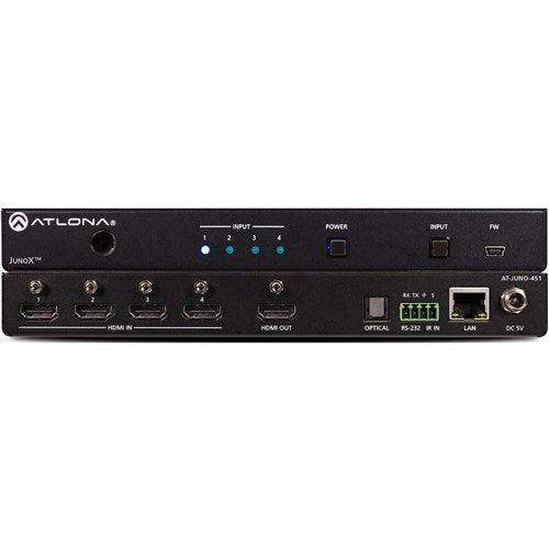 Atlona 4K HDR Four-Input HDMI Switcher with Auto-Switching - AT-JUNO-451 - Creation Networks