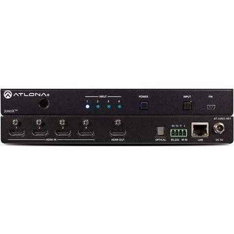 Atlona 4K HDR Four-Input HDMI Switcher with Auto-Switching - AT-JUNO-451 - Creation Networks