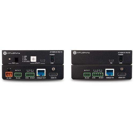 Atlona 4K HDR Transmitter and Receiver Set with IR, RS-232, and PoE - AT-HDR-EX-70C-KIT - Creation Networks