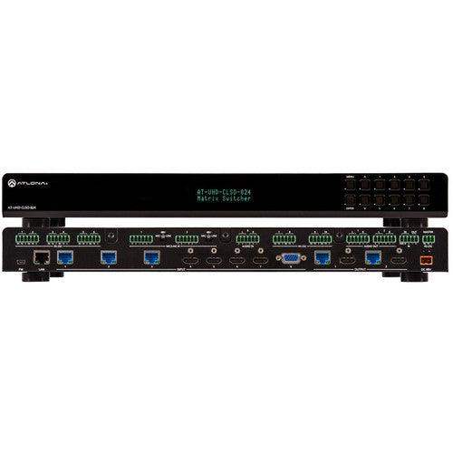Atlona 4K/UHD 8x2 Multi-Format Matrix Switcher with Dual HDBaseT/Mirrored HDMI - AT-UHD-CLSO-824 - Creation Networks