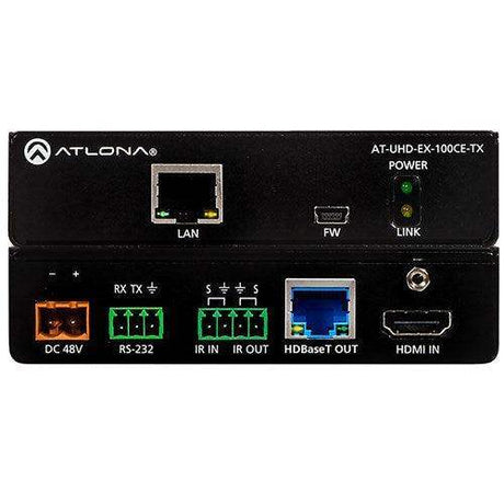 Atlona 4K/UHD HDMI over HDBaseT Transmitter - Ethernet, Control, & PoE - AT-UHD-EX-100CE-TX - Creation Networks