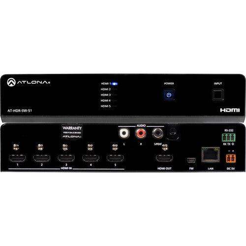 Atlona 5x1 4K HDR HDMI Matrix Switcher - AT-HDR-SW-51 - Creation Networks