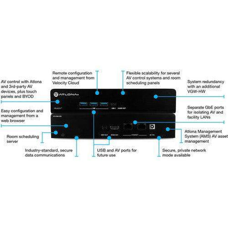 Atlona AT-VGW-HW-10 Velocity Atlona Velocity Hardware Gateway for AV Control, Management & Room Scheduling (10 Rooms) - Creation Networks