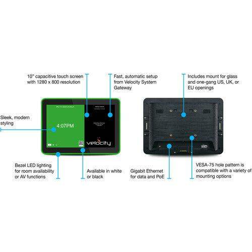 Atlona AT-VTP-1000VL-BL Velocity 10" Touch Panel (Black) - Creation Networks