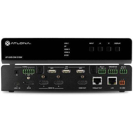 Atlona Five-Input Universal Switcher with Wireless Presentation Link - AT-UHD-SW-510W - Creation Networks