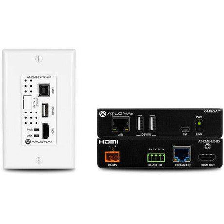 Atlona Omega 4K/UHD HDMI Over HDBaseT TX Wallplate/RX - AT-OME-EX-WP-KIT-LT - Creation Networks
