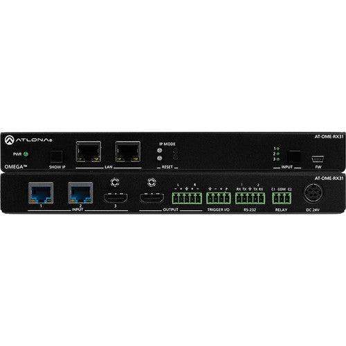 Atlona Omega 4K/UHD Receiver w/Dual HDBaseT inputs, HDRMI input and HDMI output - AT-OME-RX31 - Creation Networks