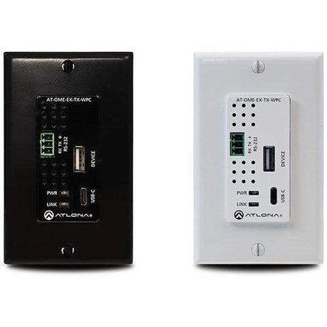 Atlona Omega Single Gang Wall Plate with USB-C Input and USB Data Support - AT-OME-EX-TX-WPC - Creation Networks