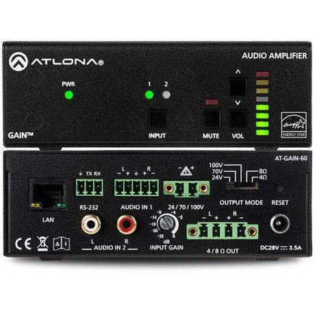 Atlona Stereo / Mono Power Amplifier (60 Watts) - AT-GAIN-60 - Creation Networks