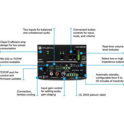 Atlona Stereo / Mono Power Amplifier (60 Watts) - AT-GAIN-60 - Creation Networks