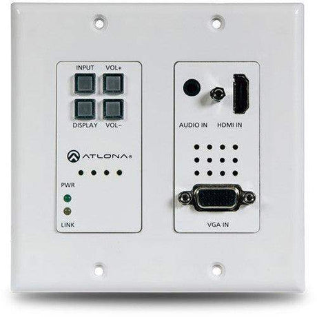 Atlona Two-Input Wall Plate HDBaseT Transmitter for HDMI and VGA With Ethernet - AT-HDVS-200-TX-WP - Creation Networks