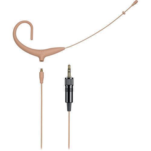 Audio-Technica BP892X-TH MicroSet omnidirectional condenser headworn microphone with 55" detachable cable terminated with locking 4-pin connector, beige - Creation Networks