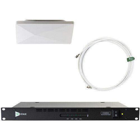 Audio Technica RF Venue CP Architectural Antenna with COMBINE8 8-Channel Combiner & Cable Bundle (White, 470 to 608 MHz) - COMB8CP-ARC - Creation Networks