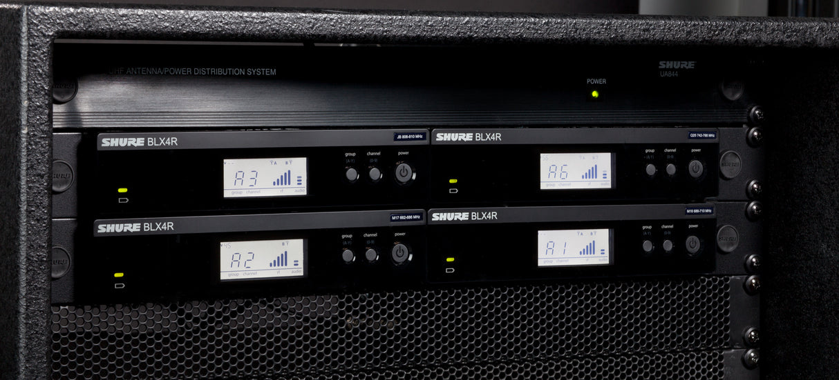 Shure BLX4R Rackmount Wireless Receiver Microphones Shure