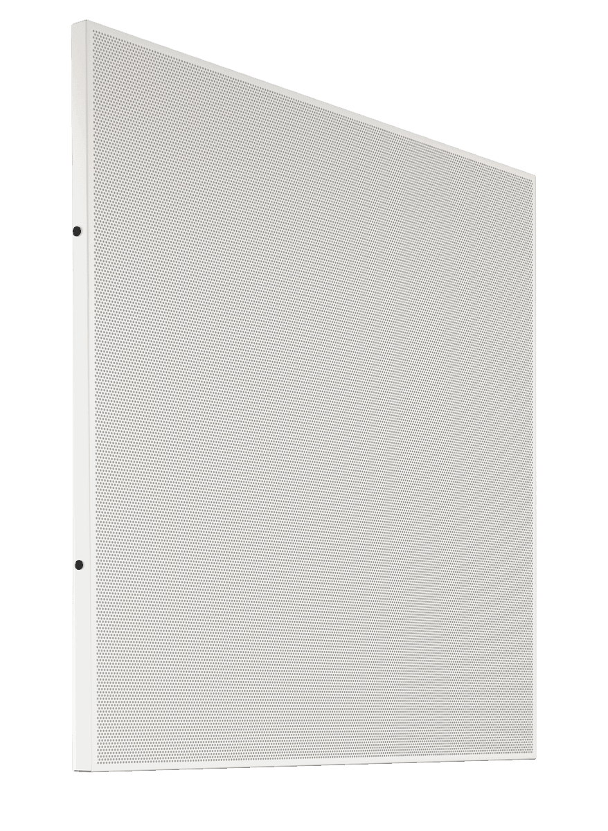 Biamp Commercial 2' x 2' Drop Ceiling Speaker, 10W, 8 ohms, 70V/100V transformer, White (priced individually, but sold in pairs) - Creation Networks