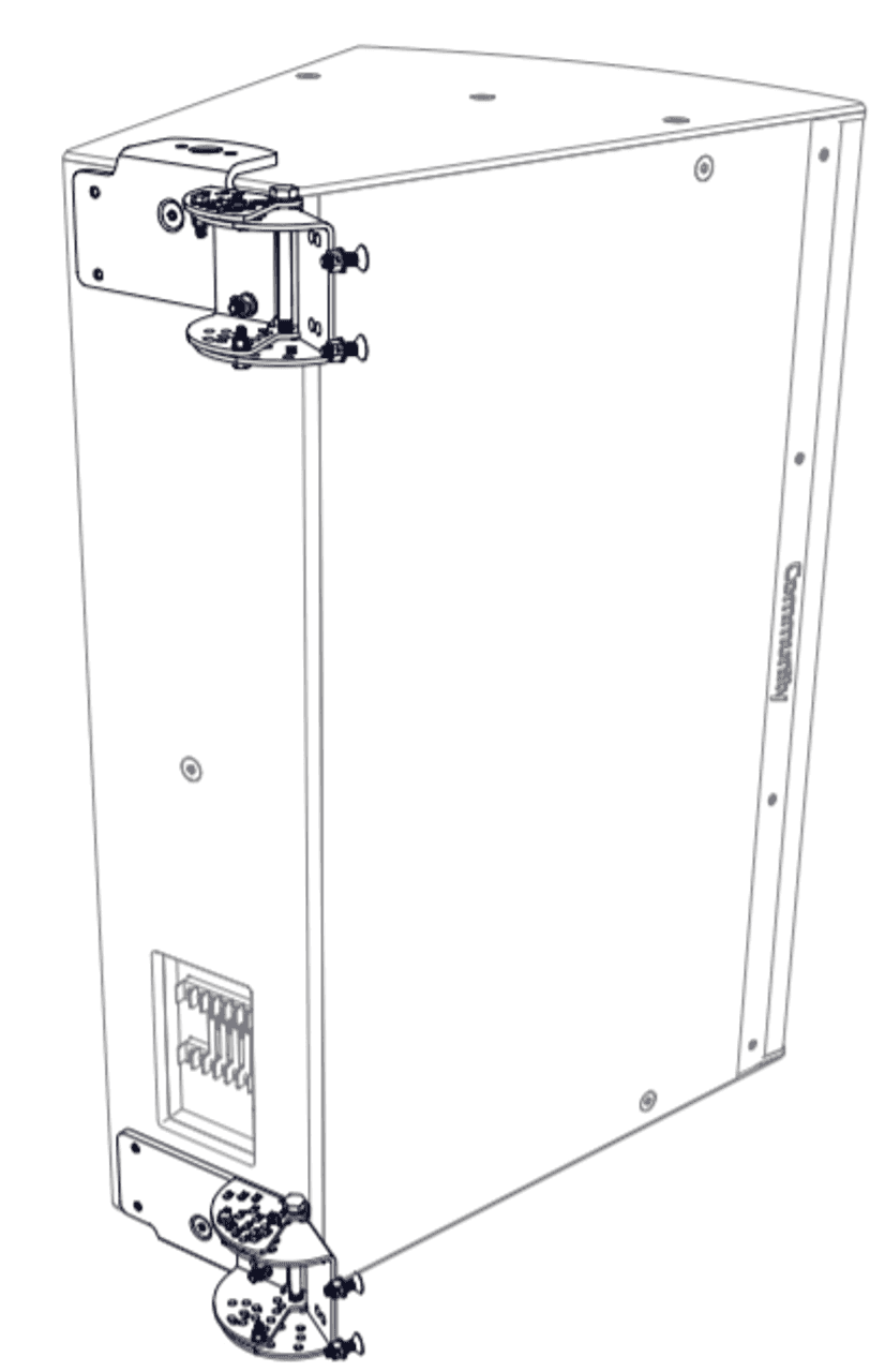 Biamp Community HVS I SERIES H/V Splay Bracket Extension Kit for 2-Way Models (White) - 911.0998.900 - Creation Networks