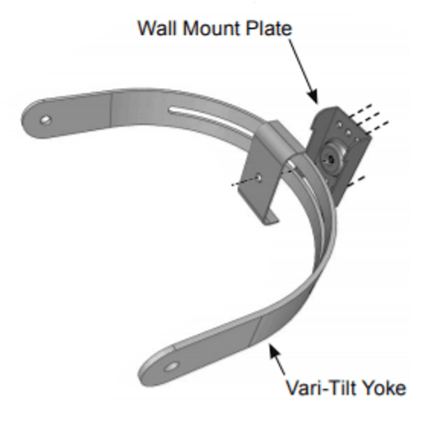 Biamp Community R-VTY15 Vari-Tilt Yoke for R.15 Enclosure (Black) - 911.1301.900 - Creation Networks