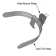 Biamp Community R-VTY15 Vari-Tilt Yoke for R.15 Enclosure (Black) - 911.1301.900 - Creation Networks