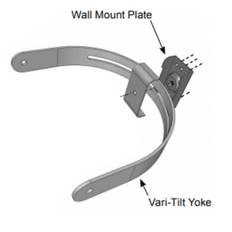 Biamp Community R-VTY15 Vari-Tilt Yoke for R.15 Enclosure (Black) - 911.1301.900 - Creation Networks