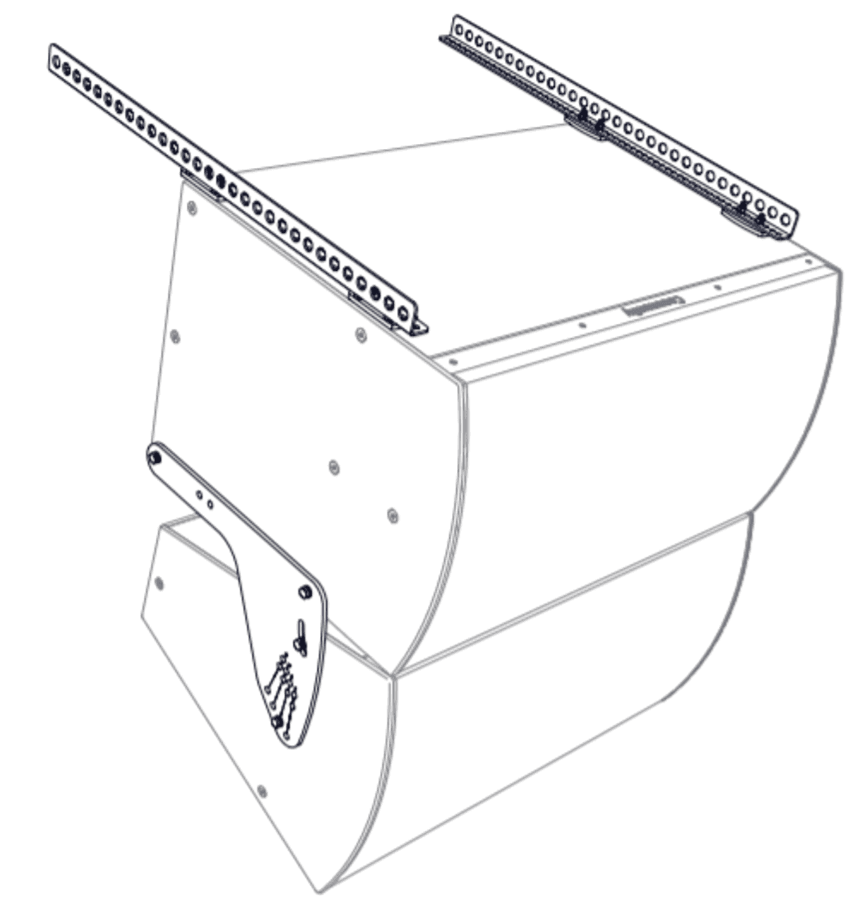 Biamp Community VAB-BFR38 I SERIES Subwoofer Above Full-Range Vertical Array (White) - 911.1317.900 - Creation Networks