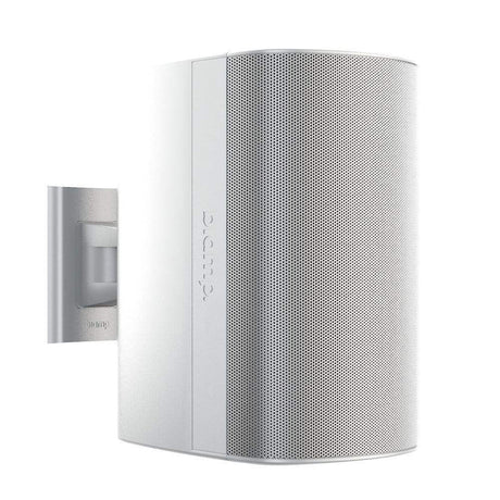 Biamp Desono DX-S8 8” High Output Coaxial Surface Mount Indoor/Outdoor Loudspeaker w/ HF compression driver. 8 Ohm or 70V/100V operation, included ClickMount pan-tilt mounting bracket (Pair, White) - 910.0110.900 - Creation Networks