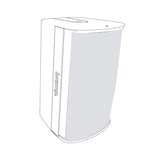 Biamp Desono EX-S8-UB 8” Coaxial Surface Mount Indoor/Outdoor Loudspeaker w/ HF compression driver. 8 Ohm or 70V/100V operation, included indexing u-bracket and weather cover (White) - 911.1815.900 - Creation Networks