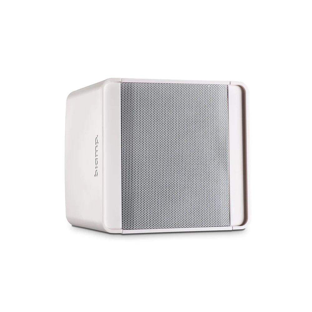 Biamp Desono KUBO5T 5.25" compact design two-way surface mount loudspeaker, 70 - 100 volt / 30 watts or 16 ohms / 80 watts, mounting bracket and safety cable included (Pair, White) - 911.0690.900 - Creation Networks