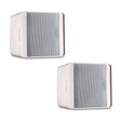 Biamp Desono KUBO5T 5.25" compact design two-way surface mount loudspeaker, 70 - 100 volt / 30 watts or 16 ohms / 80 watts, mounting bracket and safety cable included (Pair, White) - 911.0690.900 - Creation Networks