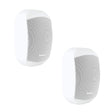 Biamp Desono MASK6CT 6.5" design two-way surface mount loudspeaker, 70 - 100 volt / 60 watts or 16 ohms / 200 watts, CLICKMOUNT bracket and safety cable included (Pair, White) - 911.0644.900 - Creation Networks