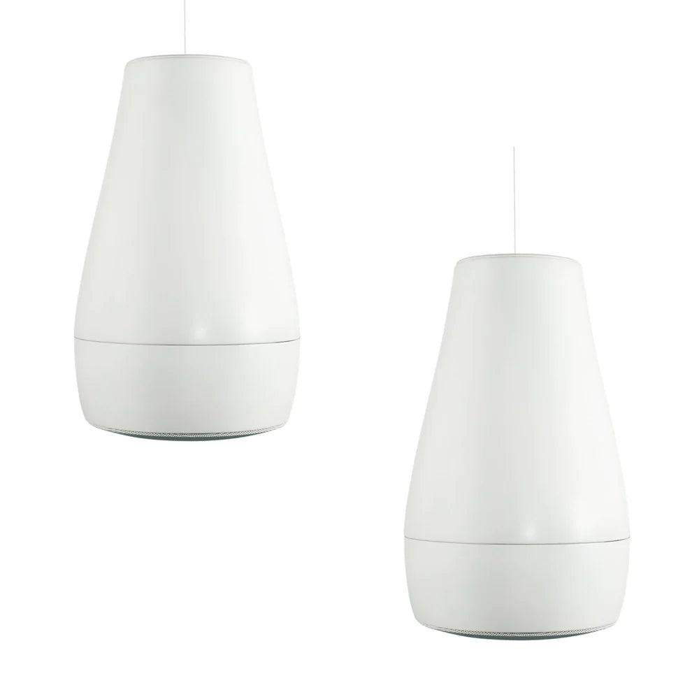 Biamp Desono P6 Pendant, Indoor/Outdoor 6.5" Coaxial Loudspeaker, Raindrop Profile (Pair, White) - 911.0922.900 - Creation Networks