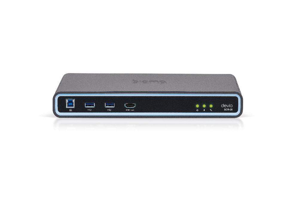 Biamp Devio conference room hub with Parlé table mic (Black) - Creation Networks