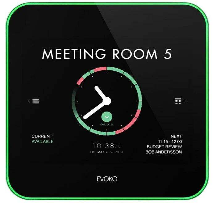 Biamp Evoko Liso Room Manager Self-hosted room booking display with mounting kits for standard and glass walls - 910.1969.900 - Creation Networks