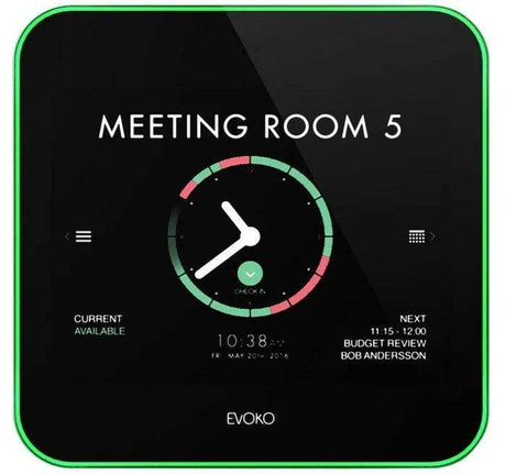 Biamp Evoko Liso Room Manager Self-hosted room booking display with mounting kits for standard and glass walls - 910.1969.900 - Creation Networks