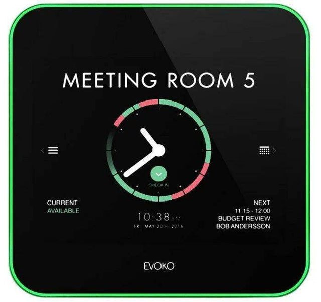 Biamp Evoko Liso Room Manager Self-hosted room booking display with mounting kits for standard and glass walls - 910.1969.900 - Creation Networks