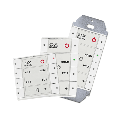 Biamp Impera Echo Plus 8USW 8-button control pad with Ethernet, 1 bidirectional RS-232 port, 1 unidirectional RS-232 port, 3 GPIO; US, white - 911.1884.900 - Creation Networks