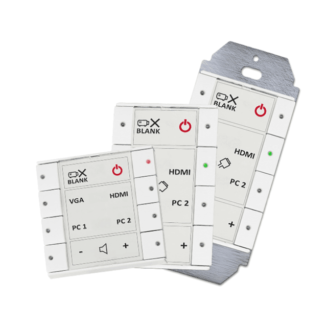 Biamp Impera Echo Plus 8USW 8-button control pad with Ethernet, 1 bidirectional RS-232 port, 1 unidirectional RS-232 port, 3 GPIO; US, white - 911.1884.900 - Creation Networks