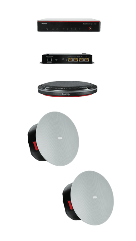 Biamp Tesira MRBX-M-X400-T Medium Room Electronics Only Bundle w/table mic and wall amp - 951.1816.900 - Creation Networks