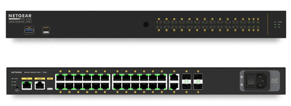 Biamp Tesira NMS-NG26GPX-AVB AVB-enabled Netgear 26-port 1G switch, 24-ports w/ PoE+, 480W - 911.1976.900 - Creation Networks