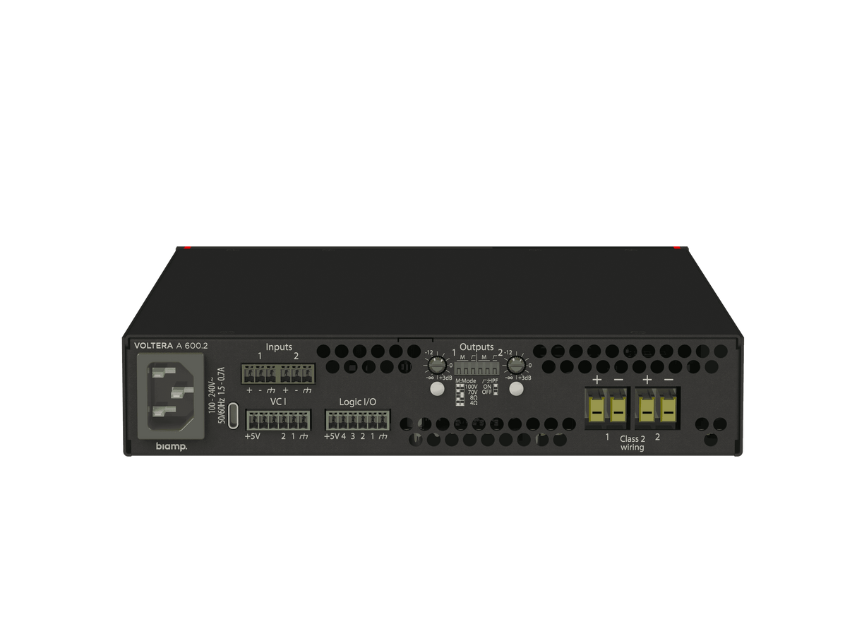 Biamp Voltera A 600.2 Two-channel, 600-watt analog amplifier - 911.1946.900 - Creation Networks