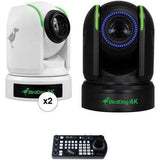 BirdDog 3 x P4K 4K Full NDI PTZ Cameras and PTZ Keyboard Kit (1 x Black, 2 x White) - BDP4KBUNDLE-WWB - Creation Networks