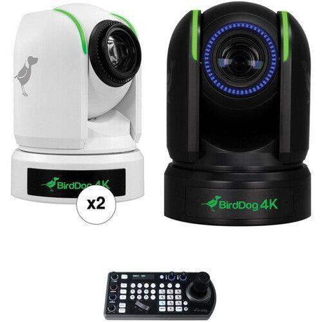 BirdDog 3 x P4K 4K Full NDI PTZ Cameras and PTZ Keyboard Kit (1 x Black, 2 x White) - BDP4KBUNDLE-WWB - Creation Networks