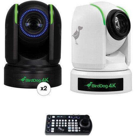 BirdDog 3 x P4K 4K Full NDI PTZ Cameras and PTZ Keyboard Kit (2 x Black, 1 x White) - BDP4KBUNDLE-WBB - Creation Networks