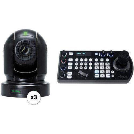 BirdDog EYES P400 4K 10-Bit Full NDI PTZ 3-Camera Kit (Black) - BDP400BUNDLE-BBB - Creation Networks
