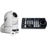 BirdDog P240 40X Full NDI PTZ 3-Camera Bundle (White) - BDP240BUNDLE-WWW - Creation Networks