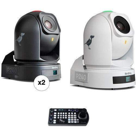 BirdDog P240 40X Full NDI PTZ Camera Bundle (2 x Black, 1 x White) - BDP240BUNDLE-WBB - Creation Networks