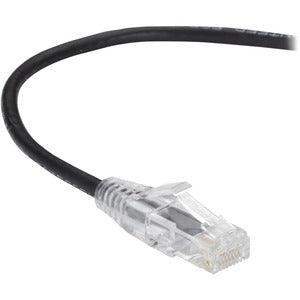 Black Box C6APC28-BK-07 7FT BLACK CAT6A SLIM 28AWG PATC H CABLE 500MHZ UTP CM SNAGLESS - Creation Networks
