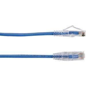 Black Box C6APC28-BL-10 10FT BLUE CAT6A SLIM 28AWG PATC H CABLE 500MHZ UTP CM SNAGLESS - Creation Networks