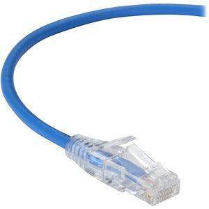 Black Box C6APC28-BL-10 10FT BLUE CAT6A SLIM 28AWG PATC H CABLE 500MHZ UTP CM SNAGLESS - Creation Networks