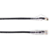 Black Box C6PC28-BK-07 7FT BLACK CAT6 SLIM 28AWG PATCH CABLE 250MHZ UTP CM SNAGLESS - Creation Networks